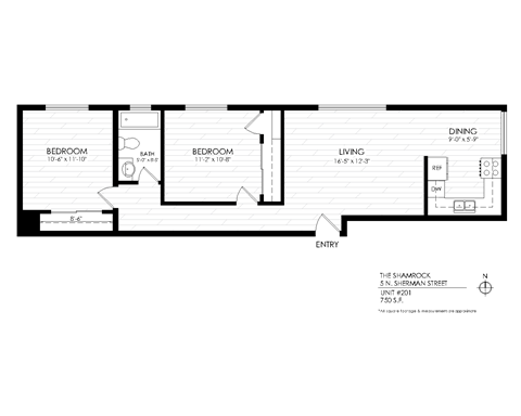 2 bedroom floor plan